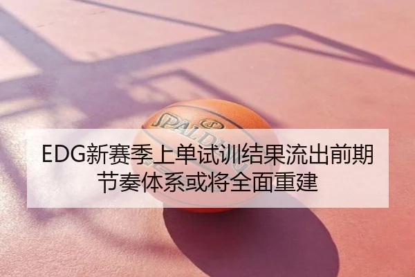 EDG新赛季上单试训结果流出前期节奏体系或将全面重建